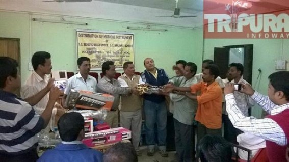 Distribution of musical instruments at Rupaichari RD Block Distribution of musical instruments at Rupaichari RD Block